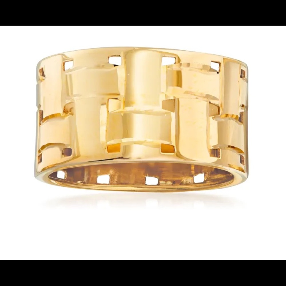 SOLD 14K gold weave ring